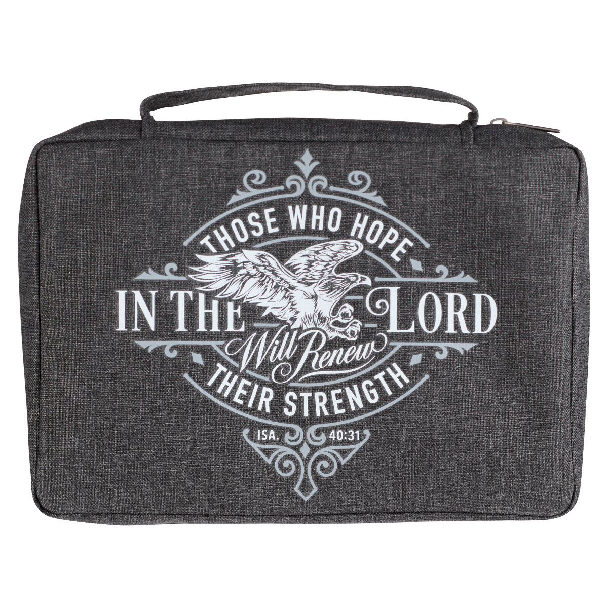 Hope In The Lord Isa. 40:31 Grey (Poly-Canvas Bible Bag)