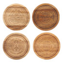 Acacia Coasters (Set Of 4) (Wooden Coaster Set)