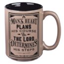 A Man’s Heart Plans His Course Brown – Proverbs 16:9 (Ceramic Mug)