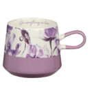 Do Everything In Love Floral Purple Double Mold (Ceramic Mug)