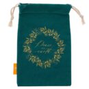 Peace On Earth Teal – Small Cotton Drawstring Bag