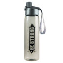 Be Strong Black Plastic Water Bottle – Joshua 1:9