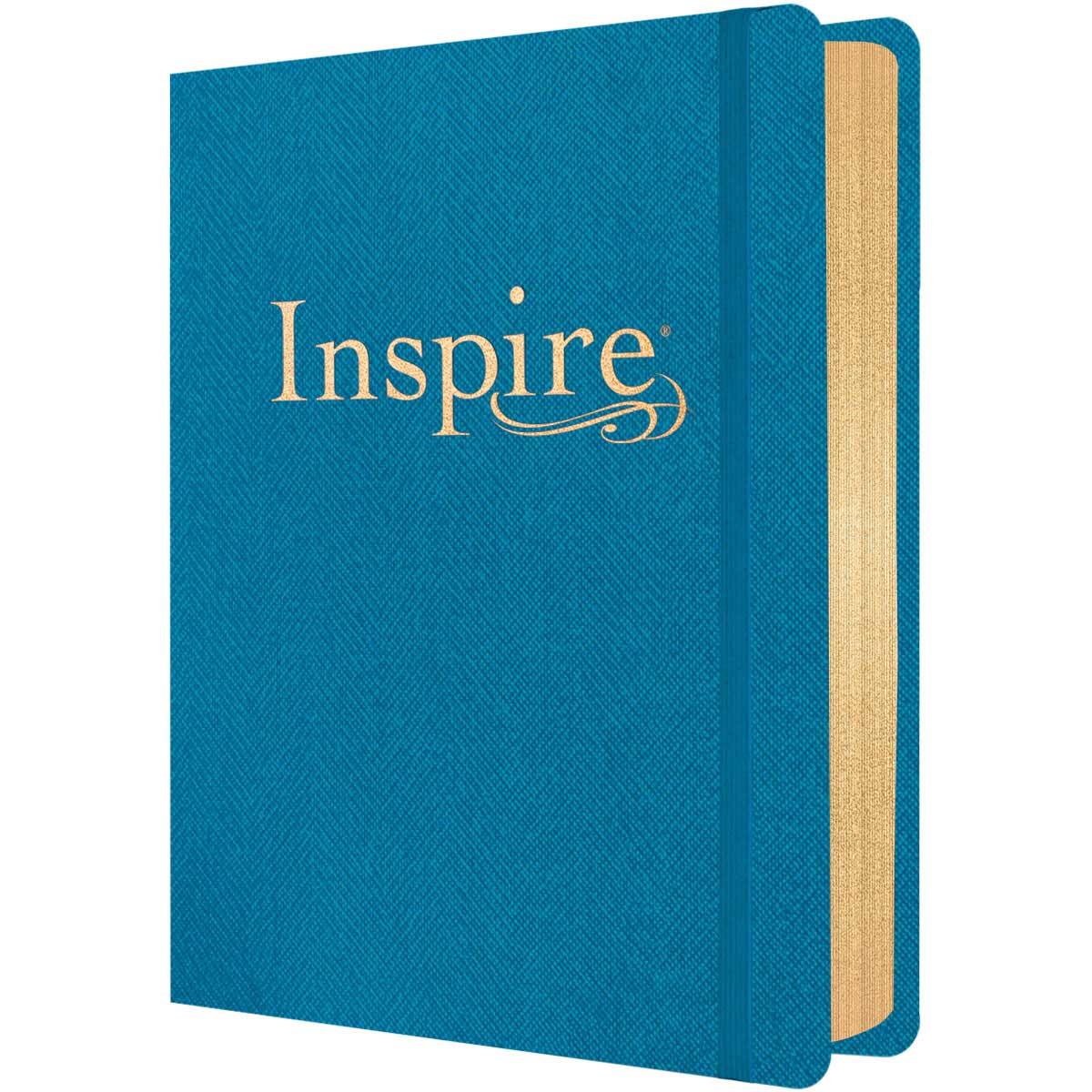 NLT Blue Faux Leather Hardcover Inspire Bible