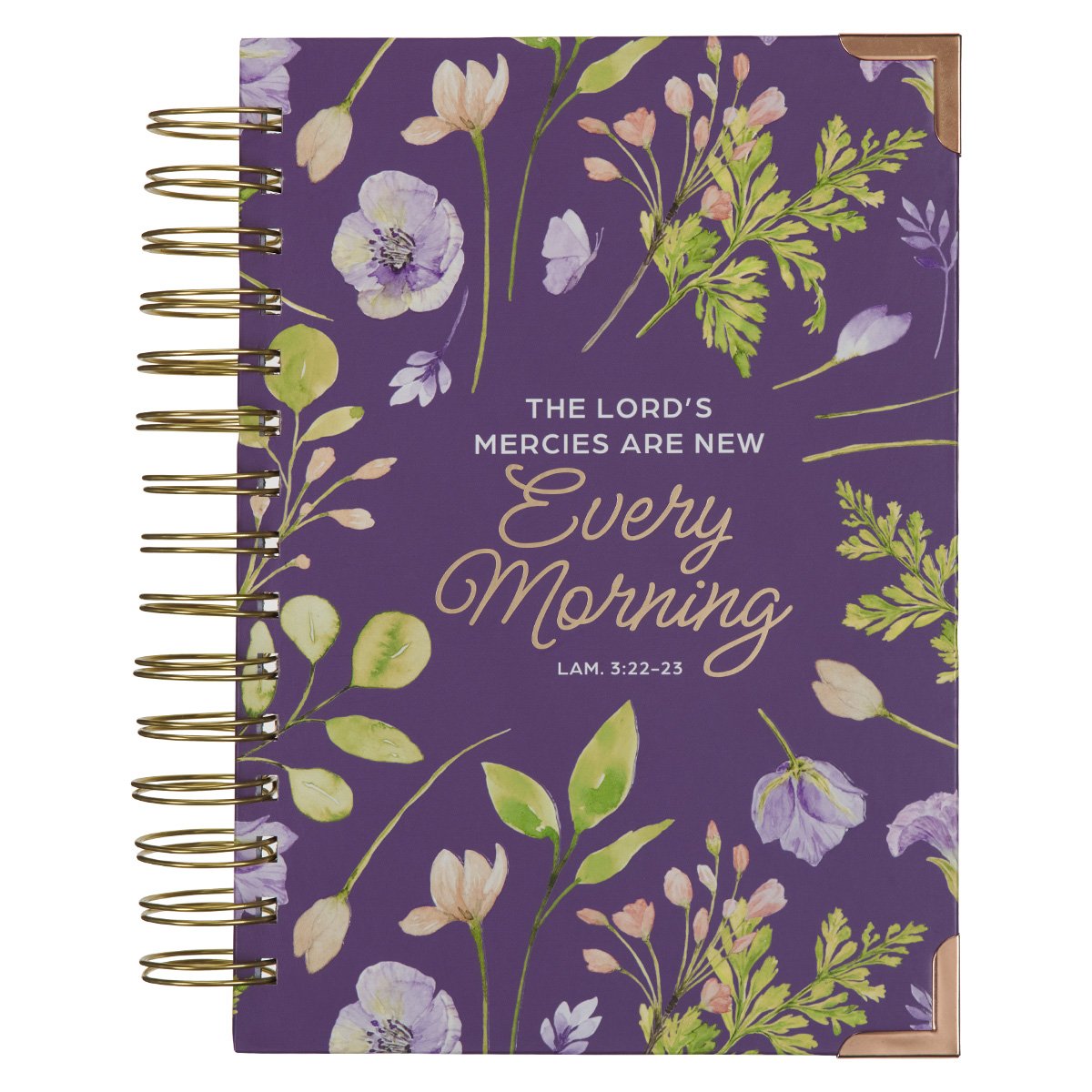 The Lord’s Mercies are New Every Morning Purple Large Hardcover Wirebound Journal