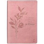 NLT Pink Flexcover Faux Leather Everyday Devotional Bible for Women