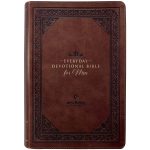 NLT Brown Flexcover Faux Leather Everyday Devotional Bible for Men