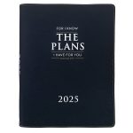 2025 A4 Executive Diary – Daily Planner – For I Know the Plans I Have for You – Faux Leather