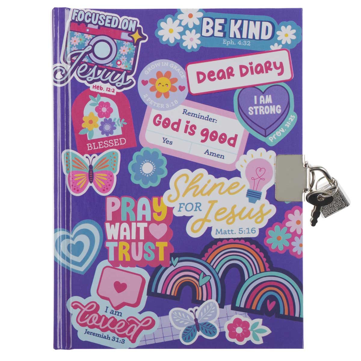 Shine for Jesus Hardcover Secret Diary with a Lock & Key