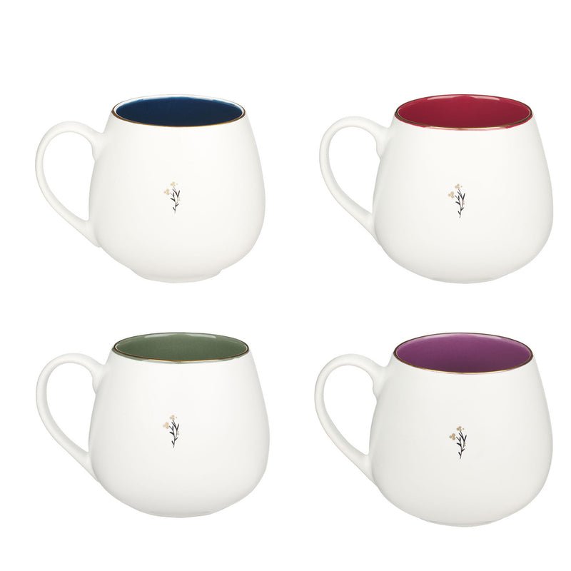 Christmas Wreath Four-Piece Ceramic Mug Set - Image 2